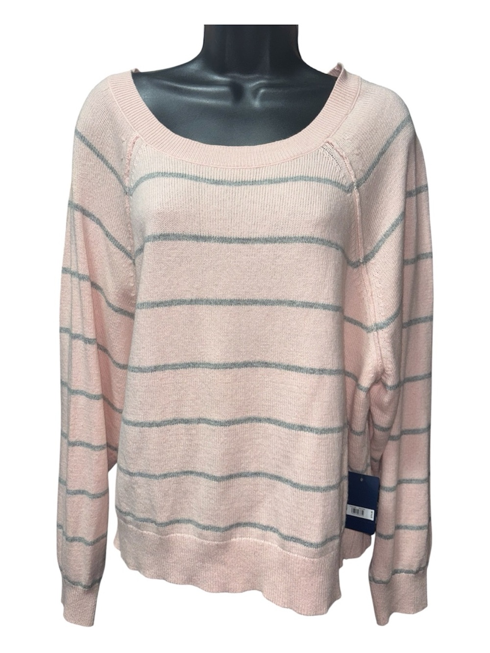 LUCKY BRAND Striped Crew Neck Sweater - Picture 3 of 7